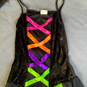 Rainbow Witch costume with hat